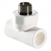 Тройник ПП Valtec с переходом на наружную резьбу
