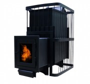 Печь банная ComfortProm РЕТРО СТАЛЬ 8 мм закрытая каменка стекло 20 м3