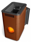 Печь для бани Термофор Аврора Inox Витра Иллюминатор терракота