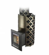 Печь для бани Термофор Арабеска Inox Люмина черная бронза