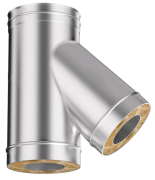 Сэндвич-тройник 45 из нерж. ст. 304-430 0,5-0,5 мм, утепл. 50 мм