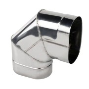 Колено овал. сечения (Отвод) 90 из нерж. ст. 430-0,8 мм, вертикаль.