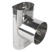 Тройник овальный 90 из нерж. ст. 430-1,0 мм