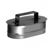 Заглушка овальная с ручкой из нерж. стали 304-0,5 мм