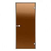 Дверь для бани стеклянная Harvia 7/19 коробка алюминий, стекло бронза