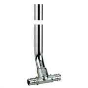 Тройник 90 1/2x15x1/2, L=750 мм с хромированной трубкой Giacomini GZ158X073