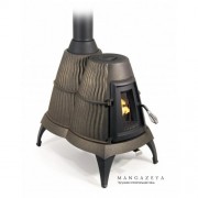 Отопительная печь Термофор Мангазея, чёрная бронза