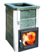 Печь для бани Варвара Сказка облицовка талькохлорит укор. топка