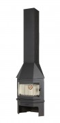 Камин Бавария Мюнхен угловой чёрный (без перемычки)