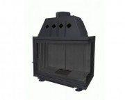 Каминная топка Экокамин Альфа 1000 RB два стекла правая черный шамот