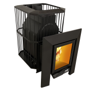 Банная печь Пегас 16 со стеклом сетка