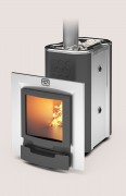 Печь для бани Теплодар СИБИРЬ-20 ЛРК ПРОФИ Панорама (2.0) (без двери 16"/обрамления)
