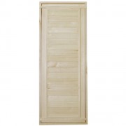 Дверь для бани ComfortProm 700x1800 осина деревянная глухая с фольгой