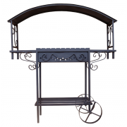 Мангал передвижной ComfortProm Асгард с крышей 3 мм