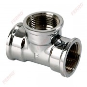 Тройник Ferro хром вр 3/4 T03C