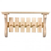 Полка с вешалкой 6 рожков 32412