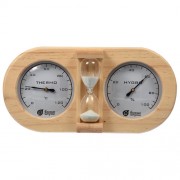Термометр и гигрометр для бани с песочными часами 18028