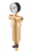 Фильтр магистральный самопромывной AV Engineering 1/2" 100 мкм с манометром