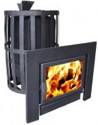 Печь-камин Воевода флагман 20 сетчатый кожух закрытая каменка