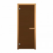 Дверь для бани Везувий бронза 1900x700 716 CR Магнит (коробка осина, стекло 6 мм, 2 петли)