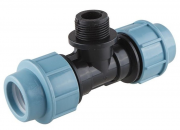 Тройник ПНД компрессионный с наружной резьбой AV ENGINEERING