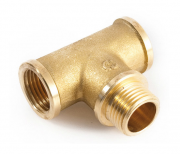 Тройник латунный 1/2" с внутренней-наружной резьбой GENERAL FITINGS (270015H040404A)