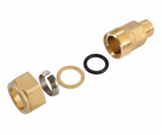 Муфта латунная ремонтная 1/2"x1/2" с наружной резьбой GENERAL FITINGS (210001H040400A)