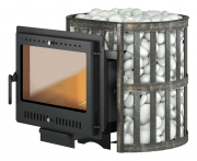 Печь для бани ЭТНА 24 (Панорама) "М" Ковка