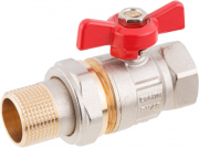 Кран шаровой 1" PN40 нар.-вн. резьба бабочка AV ENGINEERING (AVE094001)