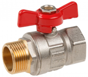 Кран шаровой 3/4" PN40 с внутренней-наружной резьбой бабочка AV ENGINEERING (AVE093034)