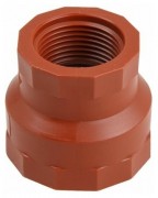 Муфта ПП 1"х3/4" переходная с внутренней резьбой коричневая AV ENGINEERING (AVE159017)