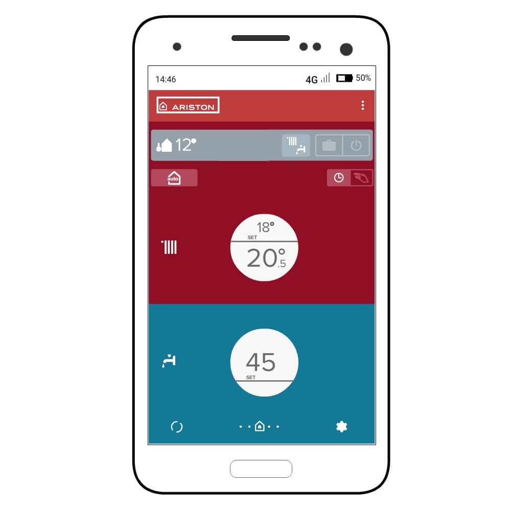 Запустите приложение Ariston NET