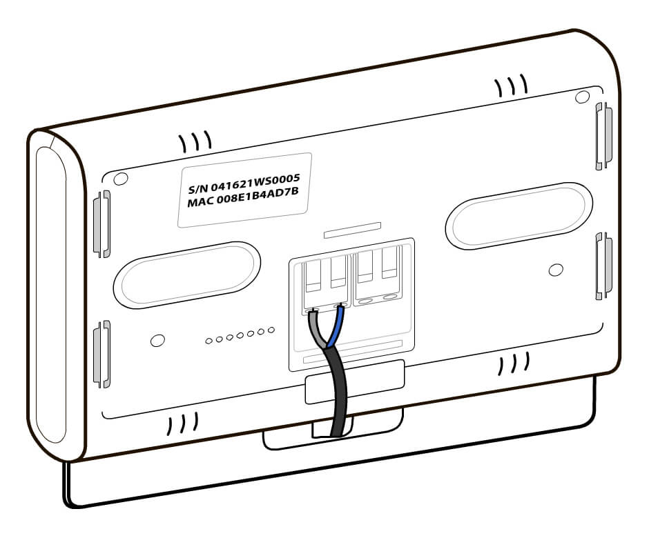 Подключение двужильного кабеля к разъему BUS Bridge